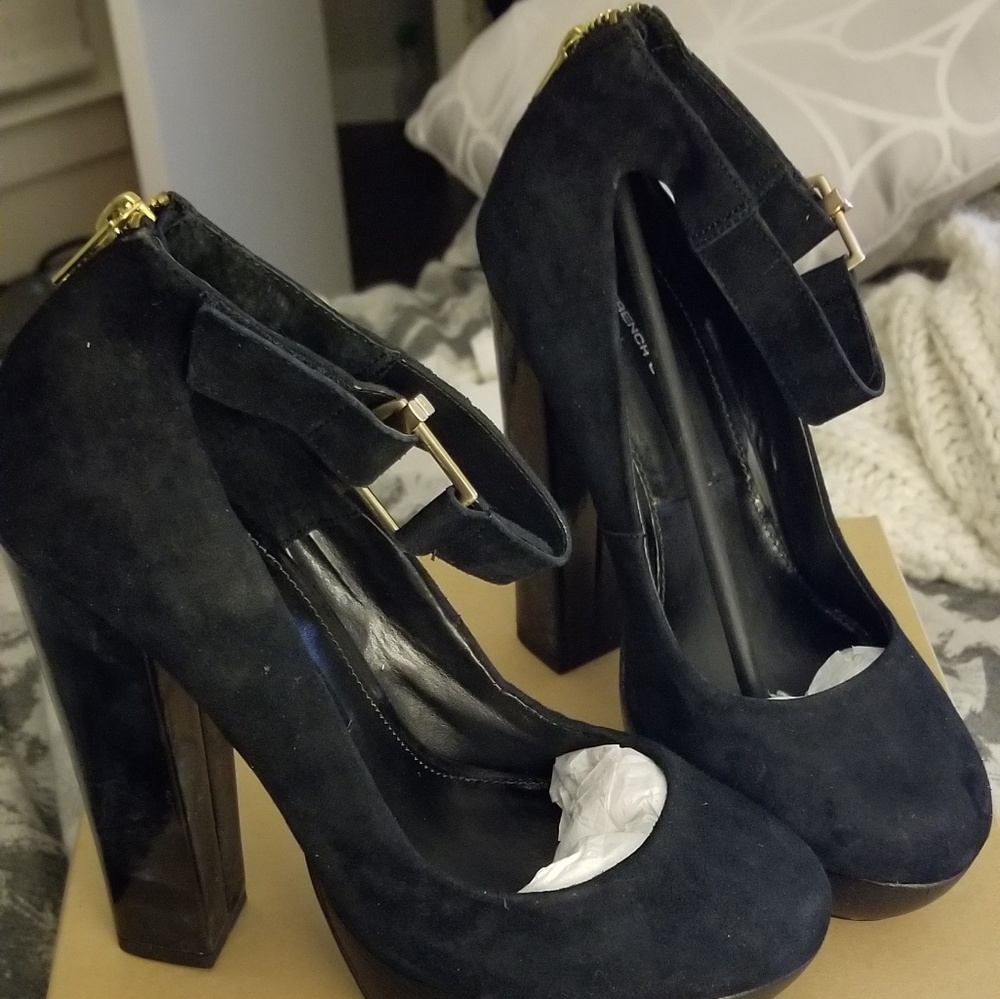 French Connection Platform Heel w/ Ankle Strap